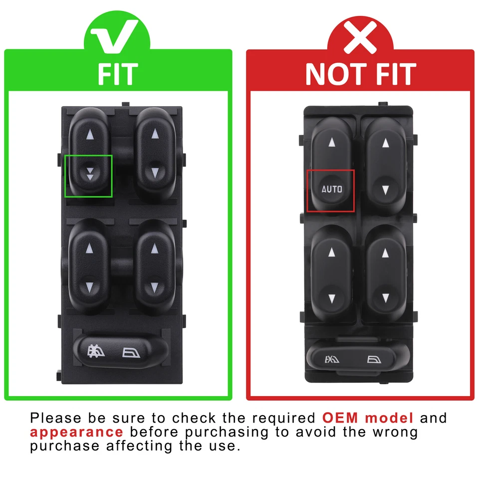 Power Window Switch Control for 03 04 05 06 07 08 Mercury Grand Marquis Marauder - Изображение 2 из 4