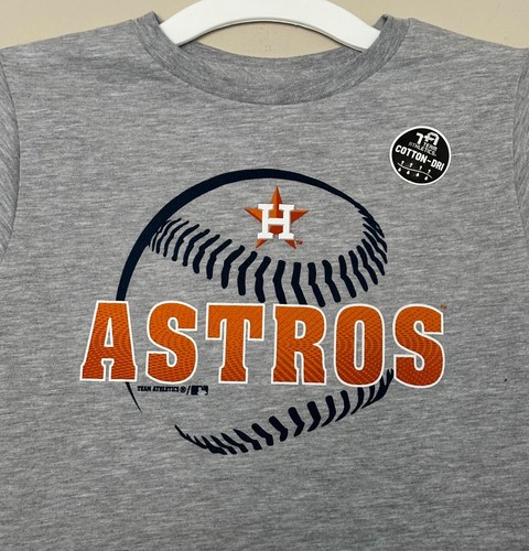 Nueva Camiseta Dri de Algodón Gris para Niños de los Astros de Houston Talla S (6/7) Camiseta Niños - Imagen 2 de 4