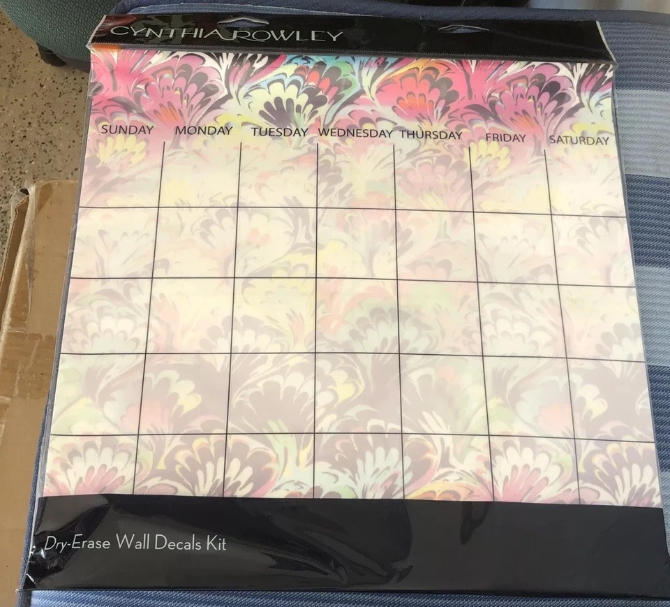 Cynthia Rowley Dry Erase Office Organization Kit Calendar Planner Notes 6pc - Image 2 of 4