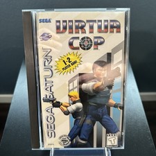 Virtua Cop (Sega Saturn, 1995) CIB w/ Manual + Registration + Foam Vintage EUC