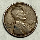 1909-VDB Lincoln wheat cent. Fine. #q2