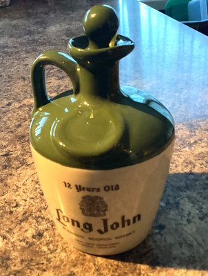 VINTAGE LONG JOHN SCOTCH 12 JAHRE ALT WHISKY FLAGON KRUG LEER