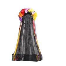 Hot Floral Hair Band Party Cosplay Head Hoop Long Ribbon Veil Headpiecediy Party