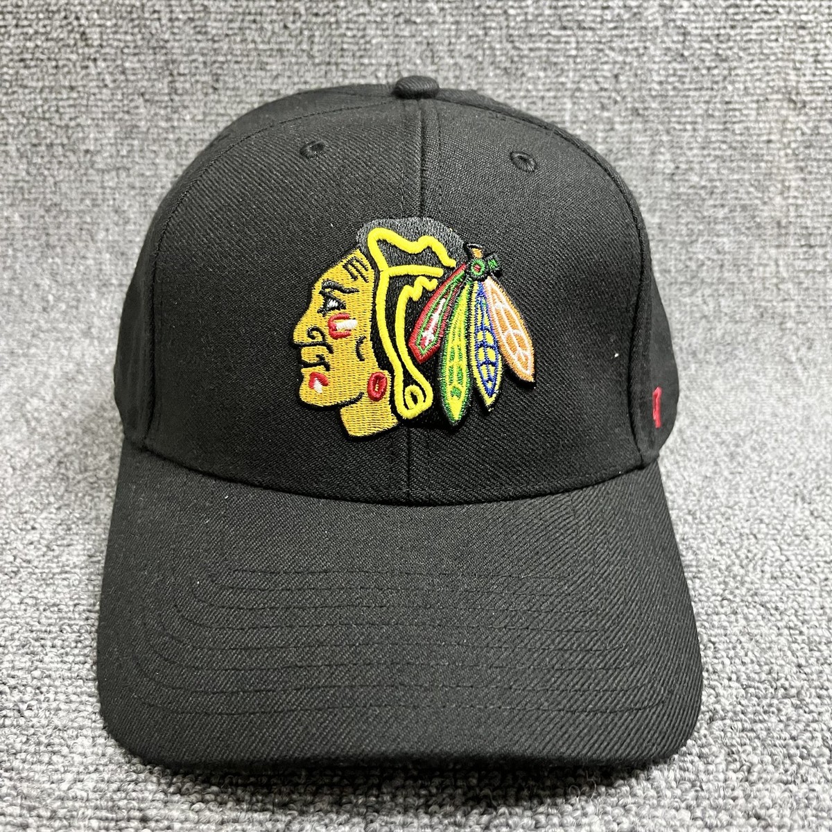 New '47 Chicago Blackhawks NHL Black Clean Up Adjustable Hat Cap