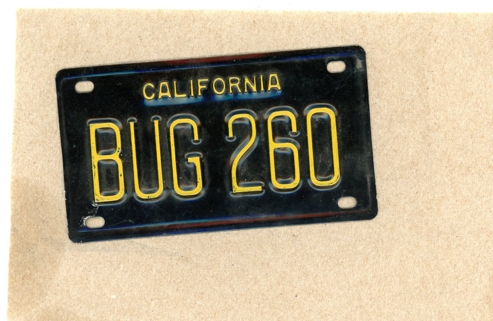 Bike License Plate 4"x2.25"