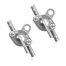 2PCS Inline Fuel Tank Tap Valve, 6mm Motorcycle Inline Gas Fuel Petcock Shut