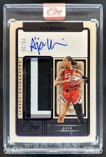 2025 Panini One and One WNBA A'ja Wilson Patch Auto Purple #/25 Aces