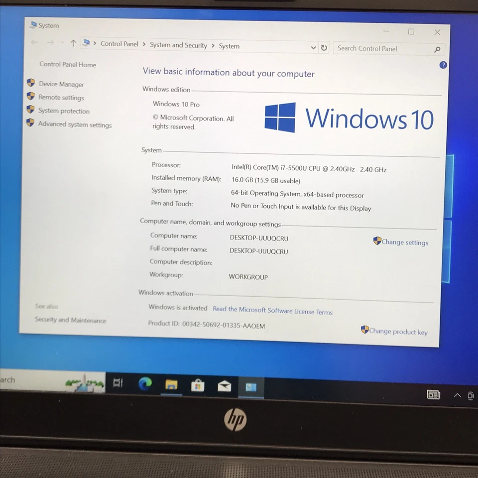 HP ZBook 14 G2 14" Laptop i7-5500U 16GB RAM 600GB SSD Win 10 Pro W/CAM WiFi BT - Image 4 of 4