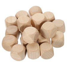 20 Pcs Wood Blocks for Crafts, 0.79 Inch Unfinished Wooden Cube Wood Block