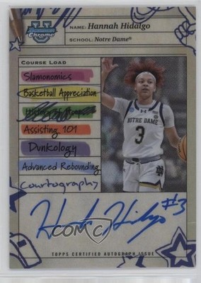 2024-25 Bowman U Chrome Course Load Auto Hannah Hidalgo #CLA-HH Auto 9et