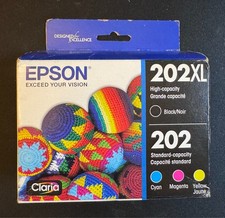 Epson 202XL Black 202 Color Ink Cartridges Cyan/Magenta/Yellow BB 04/2022