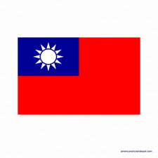 Taiwan Flag Sticker Decal Car Bumper Truck Motorcycle Vinyl 5x3 USA Made