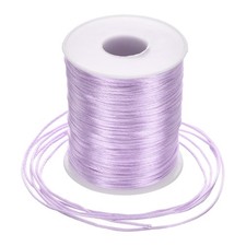 Nylon Satin Cord 1.5mm, 109 Yard Nylon String for Bracelet Thread Light Purple