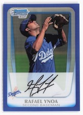 2011 Bowman Chrome Blue Refractors #BCP79 Rafael Ynoa #/250 Dodgers