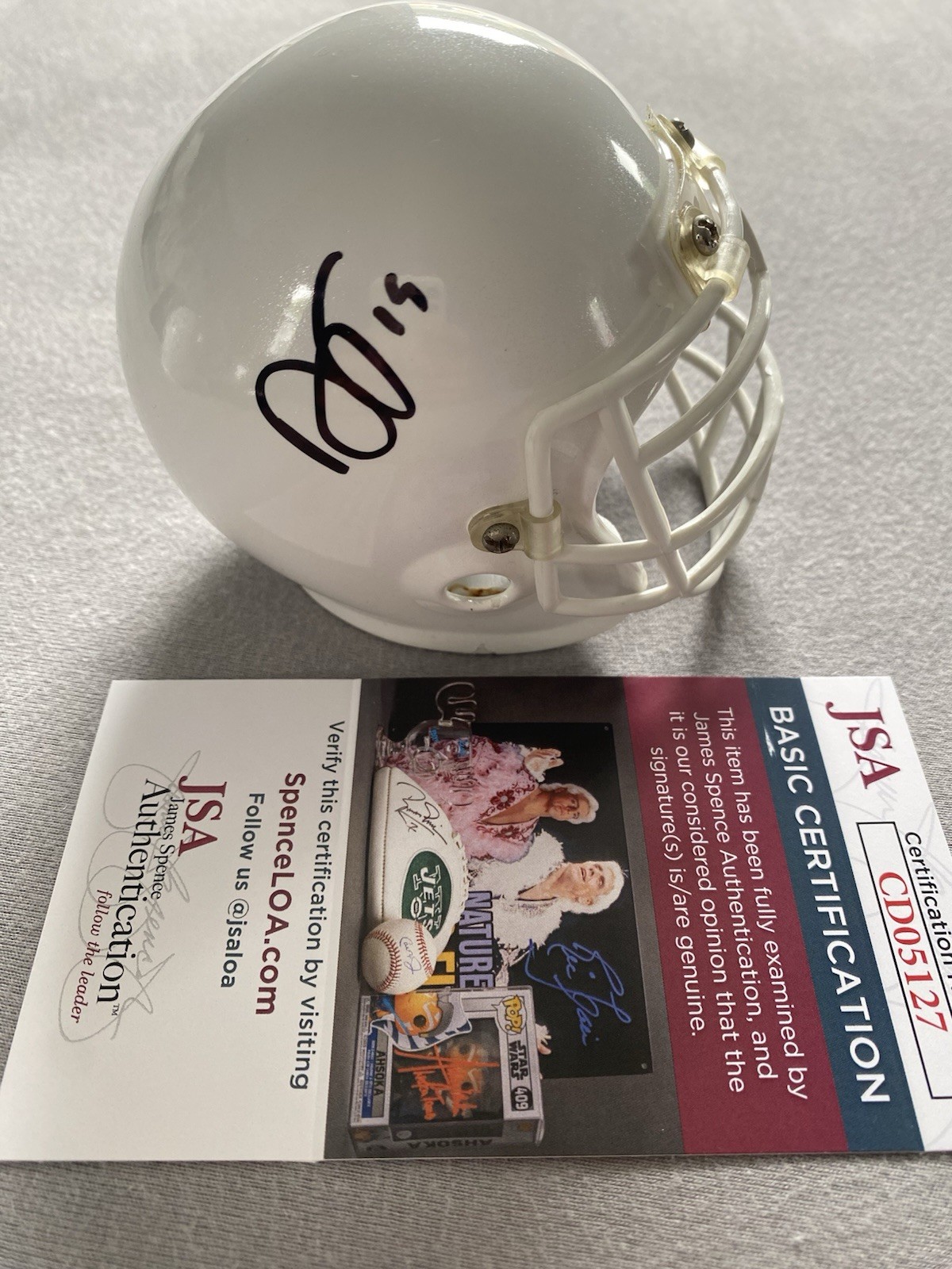 Adam Thielen Autographed Signed Carolina Panthers - MICRO MINI HELMET JSA CD05127 
