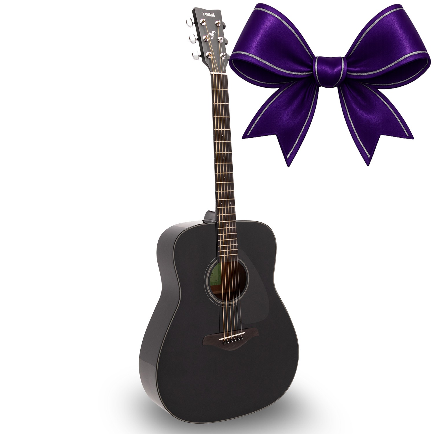 Yamaha FG800J Solid Spruce Top 6-String Acoustic Guitar (Black)