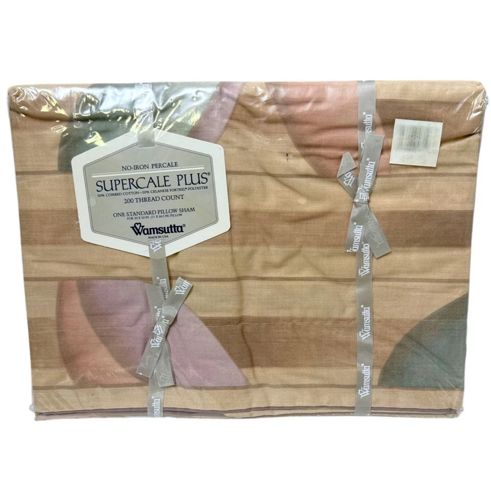 Funda de almohada Wamsutta Sham Oasis beige pastel supercal sin hierro mezcla de algodón Foto 2 de 4