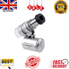 60X Magnifying Loupe Jewelry Jewelers Pocket Magnifier Loop Eye Glass Led Light