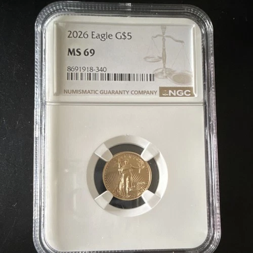American Eagle Gold $5 Coin 2026 NGC MS 69 8691918-340 G$5 Business Strike