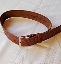 Hereford Brand Leather Belt Size 26 Fullgrain Cowhide Brown Belt Western EUC