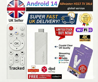 H96 Max H313 Android 14 TV Box 2GB 16GB 4K WiFi 6 Bluetooth Smart Media Player