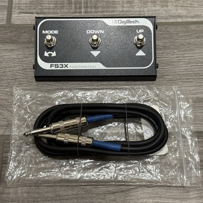 DigiTech FS3X 3-Button Footswitch Pedal Controller w/ 1/4 inch TRS Cable