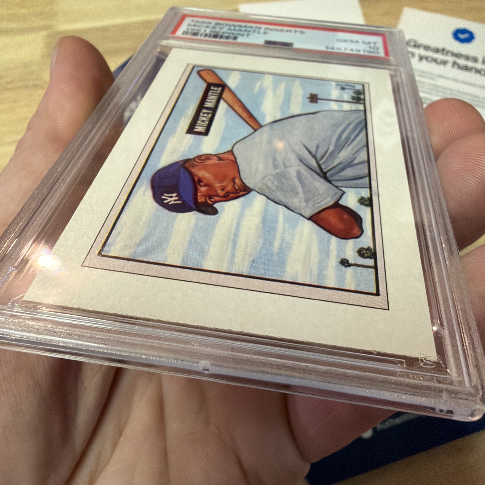 Mickey Mantle Baseball Card PSA 10 Gem Mint New York Yankees Bowman 1989 MLB NYC view 16