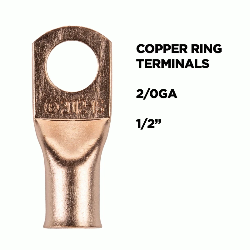 Metra CUR2012 Install Bay Copper Uninsulated Ring Terminal 2/0 Gauge 1/2 inch - Image 3 of 4