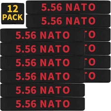 12 Pack  5.56 NATO Magazine Marking Bands 5.56 Magazine Caliber Identification