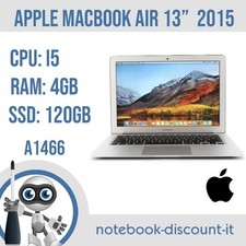Apple MacBook Air 13"  2015 A1466 Cpu i5@ 1,60Ghz Ram 4 Gb SSD 120Gb Monterey