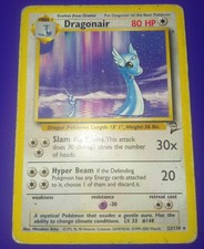 VINTAGE Pokemon Base Set 2 Dragonair Regular Card, 22/130 (MODERATE-POOR)