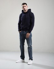 Image of Tommy Hilfiger - Flag Logo Hoody Sweatshirt - Desert Sky - Size L UK