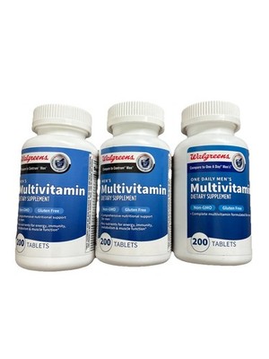 3 Walgreens Men s Multivitamin Dietary Supplement 200 Tablets Exp. 6/26 & 7/26