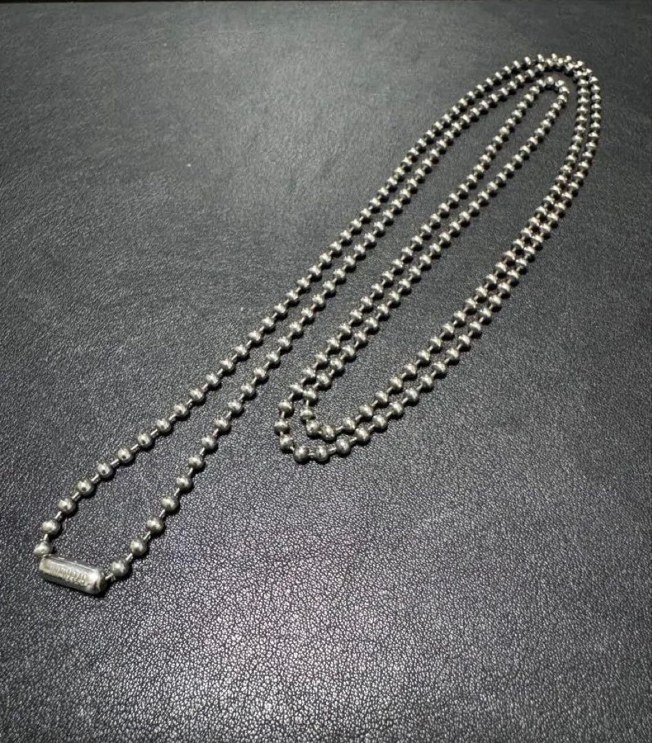 Chrome Hearts Ball Chain 925 Sterling Silver Necklace Length 30in