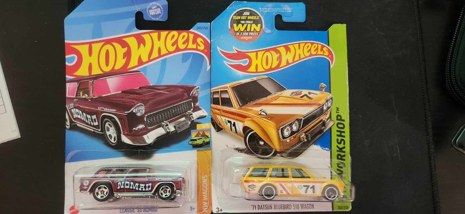Hot Wheels 2013 '71 Datsun Bluebird 510 Wagon/ '55 Classic Nomad