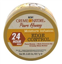3 PACK Creme Of Nature Pure Honey Edge Control Gel 2.25oz Jar