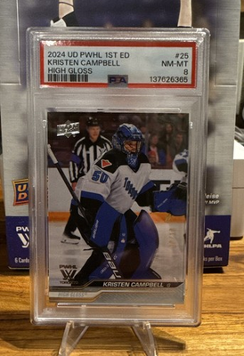#ad Upper Deck 2024 PWHL Kristen Campbell High Gloss 8 10 $299.00
