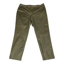 Brooks Brothers Advantage Chino Stretch Womens Pants Olive Khaki Size 16 W36 L29
