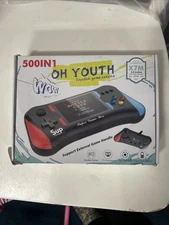 OH YOUTH Joystick Game Console Model X7M-3.5 Inch 500 in 1 Red & Blue New in Box