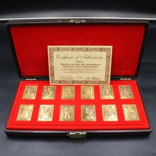 1987 Topps Gallery Of Champions Bronze Baseball Card Set Box/COA D14065