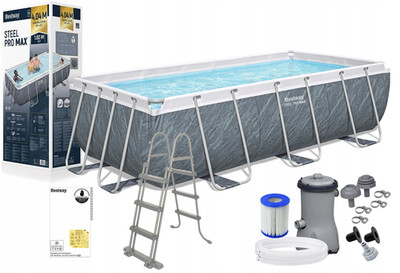 Bestway Power Steel Frame Pool-Set mit Filterpumpe - 404 x 201 x 100cm (56721)