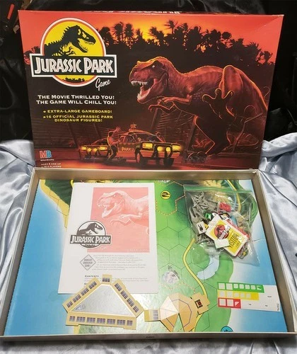 Vintage Jurassic Park Board Game 1992 Milton Bradley Dinosaurs Complete