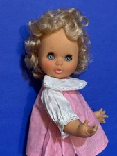 Vintage Clodrey Jean Pierre 1970's 12" Doll with Pink Dress