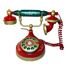 Gemmy Talking Christmas Holly Jolly Hotline Phone Elves Santa Festive Kid Fun