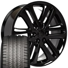 3918 Black 22x9 Rims Goodyear Touring Tires Set Fits Ford Lincoln 3918 Black 22x9 Rims Goodyear Touring Tires Set Fits Ford Lincoln
