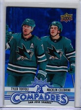 2025-26 Upper Deck #CM-11 Macklin Celebrini / Tyler Toffoli Compadres