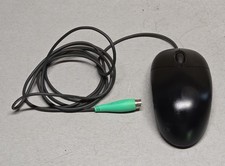 Logitech M-SBN96 PS/2 Wired Black Ball Mouse Vintage