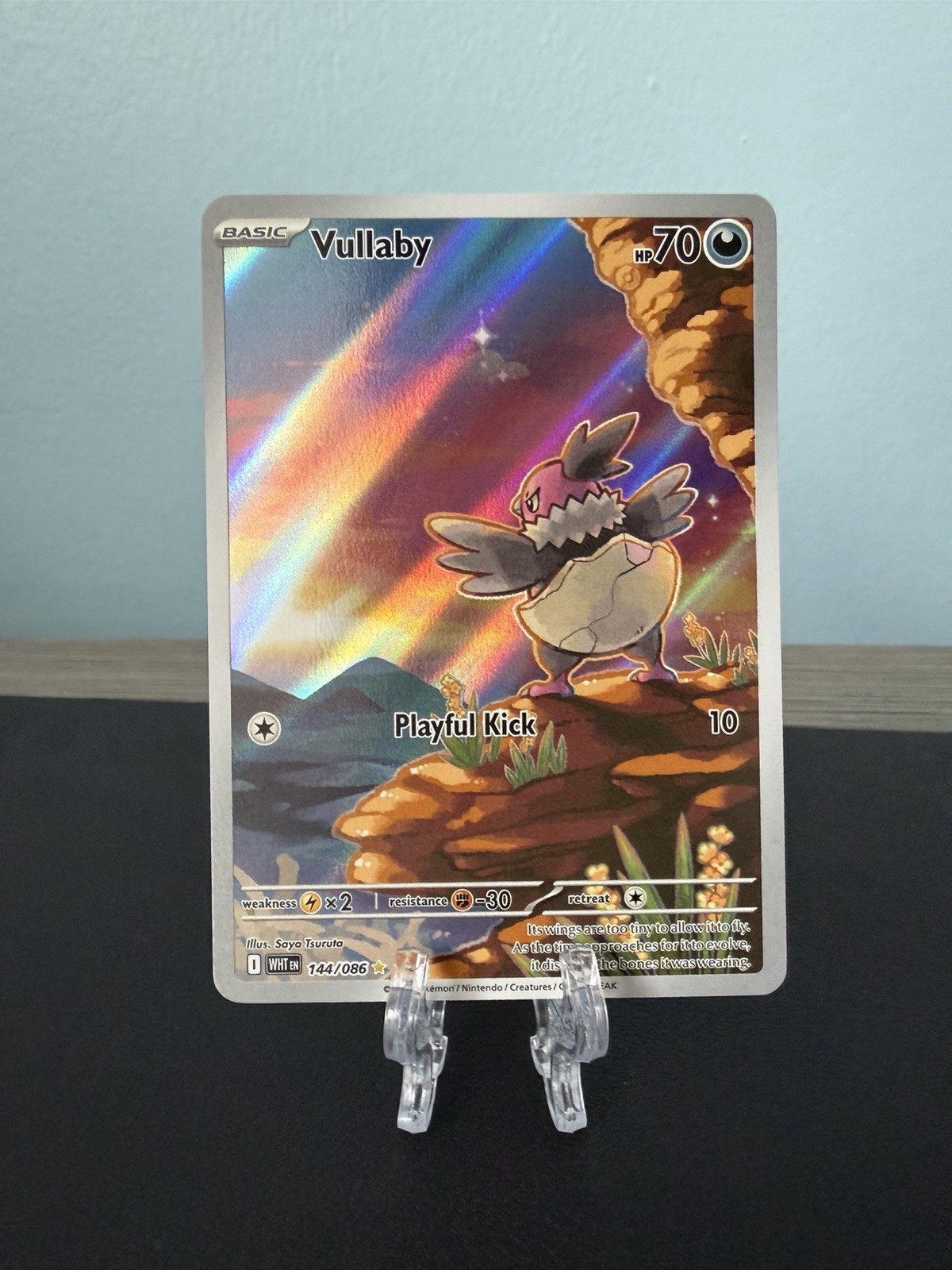 Pokemon TCG Vullaby 144/086 Illustration Rare SV: White Flare Freshly Pulled NM