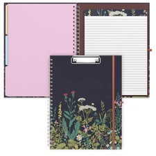 Spiral Clipboard Folio with Refillable Lined Notepad, 14.5 x 9.8 in,