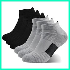 Men's Running Ankle Socks -6 pairs Athletic Cushioned Breathable Low Cut Spor...
